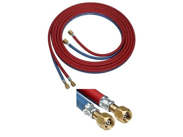 Tvillingeslange 6,3mm m/kontravent 10m