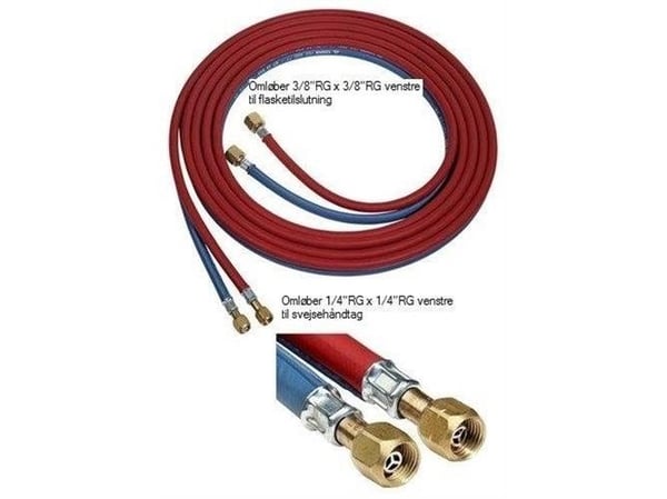 Tvillingeslange 5,0mm m/kontravent 10m