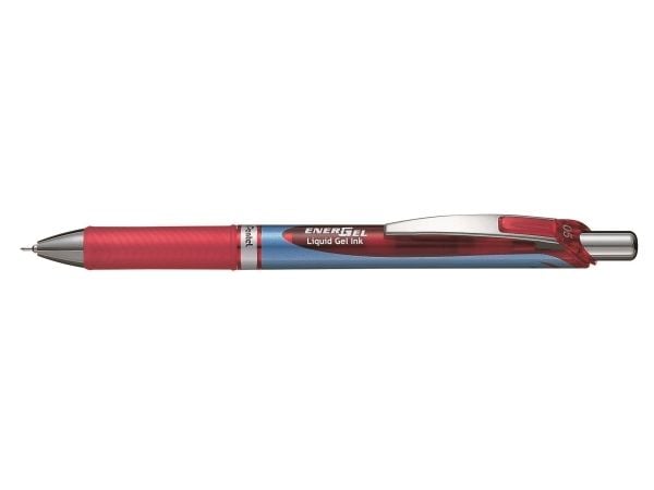Pentel EnerGel XM - Rulleballpenn - rød - gelblekk - 0.5 mm - ekstra fin - retraktil