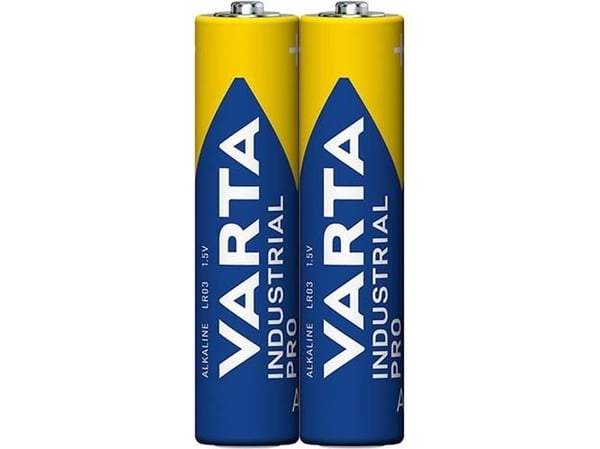 Varta Industrial Pro, Engangsbatteri, AAA, Alkalinsk, 1,5 V, 2 stykker