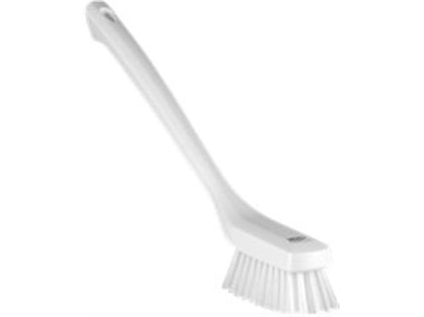 Diskborste 420 mm skaft smal styv vit