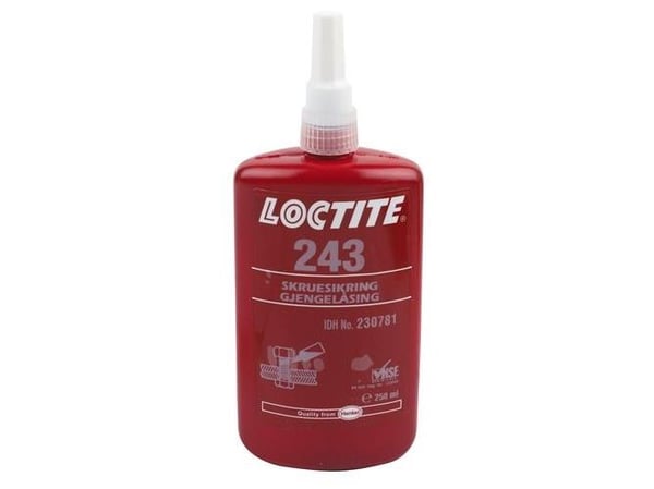 Skruesikring Loctite 243 middel styrke 250 ml