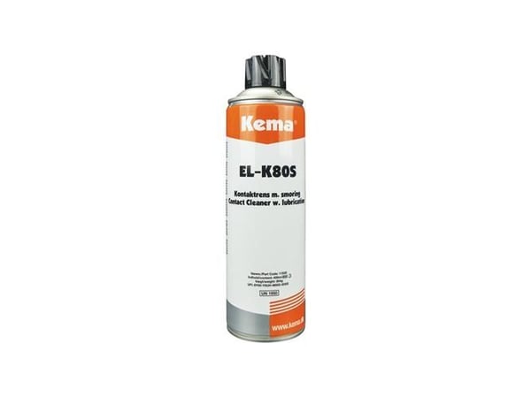 KEMA Contact cleaner EL-K80S 400ml spraysähkö- ja elektroniikkakomponenteillepuhdistaatehokkaasti, voitelurenkaalla varustettuna