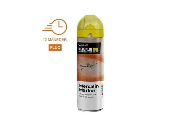 MERCALIN merke spray FLUO 500 ml. GUL - 1859115