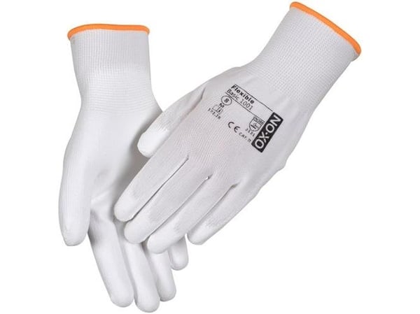Montagehandske Basic 1001 vit stl. 9