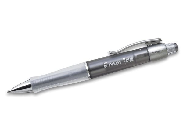 Kuglepen Pilot Vega transparent sort
