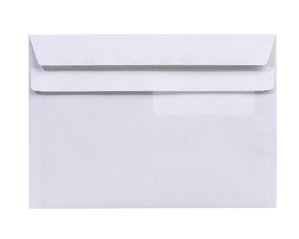 BONG Business Profile M5 - Konvolutt - 155 x 220 mm - lommebok - åpen side - selvklebende - 1 vindu - fargekantforing - hvit - pakke av 500