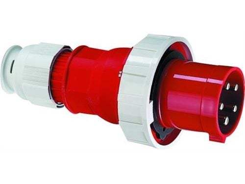 BALS CEE stickpropp 63A 400V klocka H6 5-polig röd IP67 polyamid