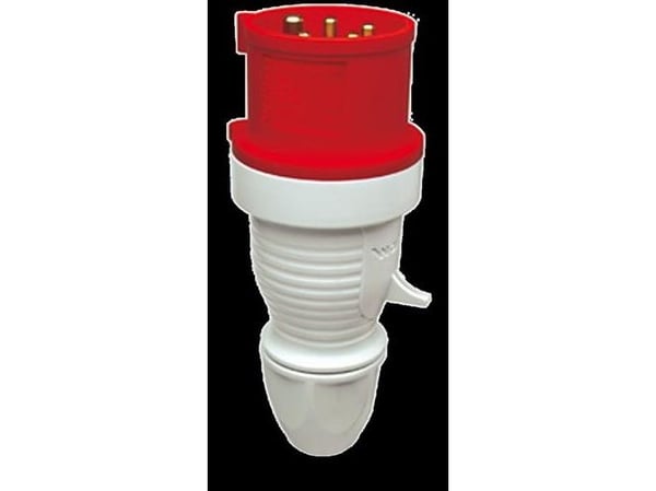 CEE Plug 4P 32A 380V H6 punainen