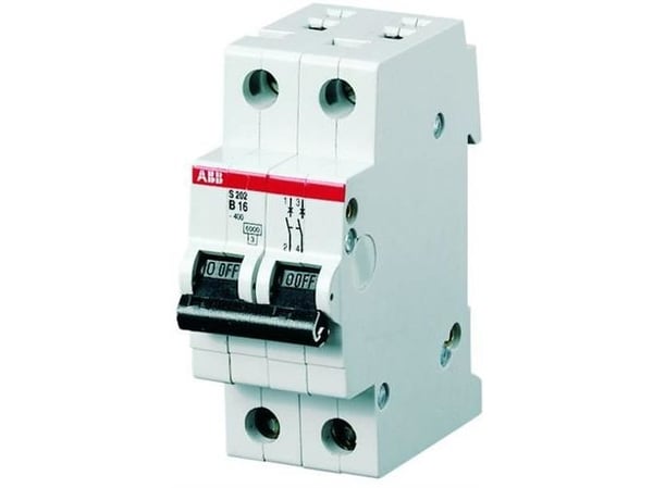 ABB Automaattisulake C 13A, 2-napainenC-ominaisuus6kA oikosulkukapasiteetti230/400V AC, 36 mm leveä