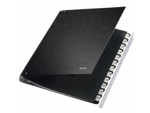 Leitz - Klassifikasjonsmappe - 12 deler - fortrykt: 1-12 - for A4 (210 x 297 mm) - med fliker