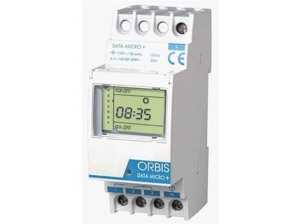 Orbis DATA MICRO 2 timer/relä - Digital, 2 kanaler, 35,0 mm