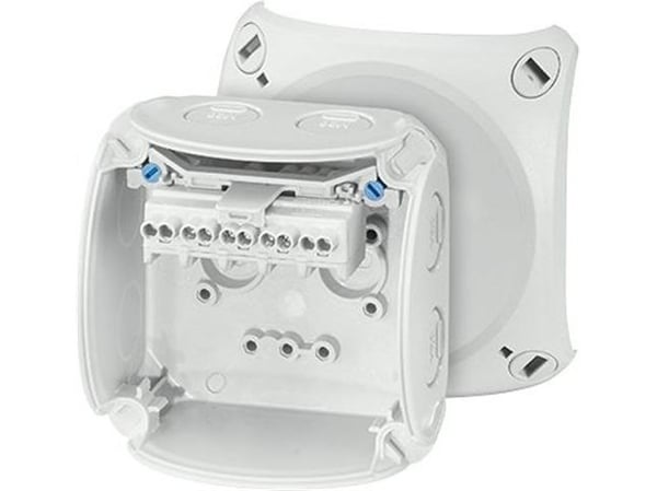 Hensel KF 0202 G Forgreningskasse (L x B x H) 62 x 93 x 93 x 93 mm Gråhvid (RAL 7035) IP66, IP67, IP69 1 stk