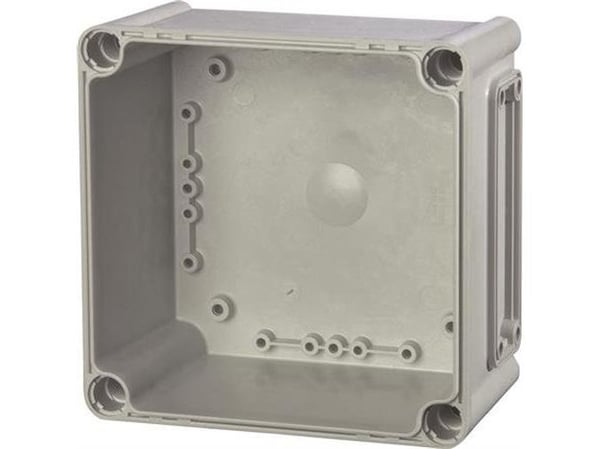 Fibox-jalusta, PC-aukot, 1x koko 1 laippa 3530543 Kabinet-underdel 190 x 190 x 100 Polykarbonat Gråhvid (RAL 7035) 1 stk