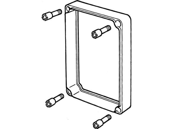 Fibox EKPZR Mellemramme (L x B x K) 380 x 280 x 50 mm Polykarbonaatti Gråhvid (RAL 7035) 1 stk