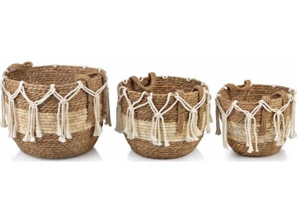 Mondex Affek Design BALI set 3 delar L 33x27 cm, M 29x24 cm, S 24x21 cm
