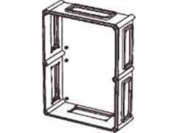 Fibox-jalusta, PC-aukot, 6x koko 2 laippa 3530317 Kabinet-underdel 560 x 380 x 150 Polykarbonat Gråhvid (RAL 7035) 1 stk