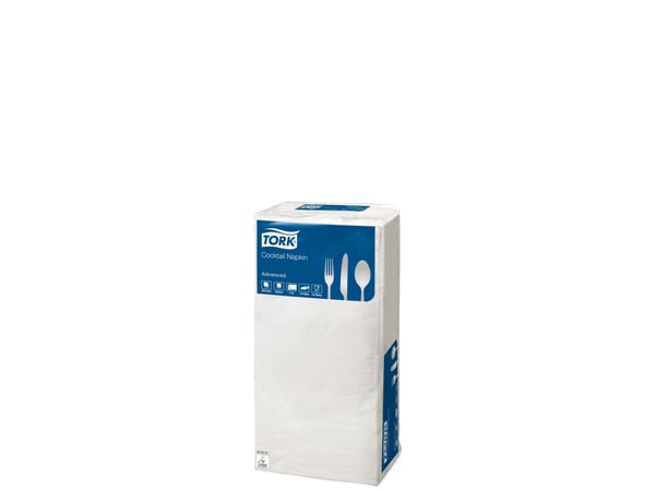 Serviet Tork 24x24 cm 2-lag Hvid,200 stk/pk
