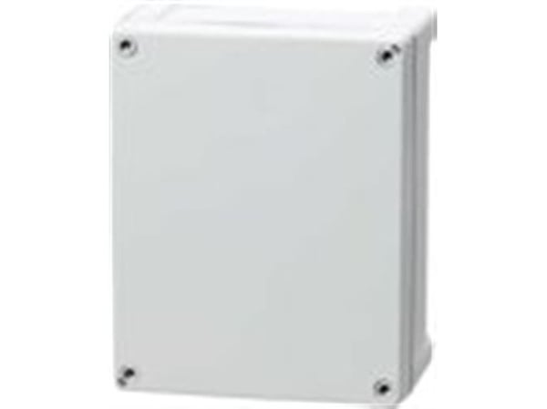 FIBOX Seinäkaappirasia ABS 240 x 191 x 107 mm harmaa RAL7035 harmaalla kannella IP65 halogeenivapaa litteällä kannella tulostusta ja tarroja varten
