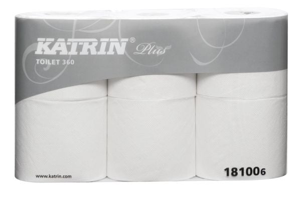 Toiletpapir, Katrin, Plus, 2 lag, hvid x 50.00m, kasse a 42 ruller