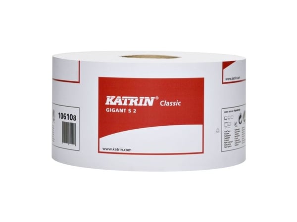Toiletpapir Katrin C Gigant S hvid 2-lag 200m - (12 ruller pr. karton)