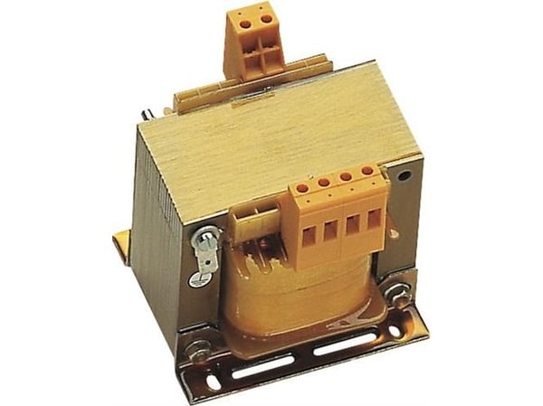 NORATEL turvamuuntaja, ensiö 380 - 400 - 415 - 440V, toisio 24V, 110VA, 47-63Hz, LxSxK 84 x 74 x 93 mm, IP00