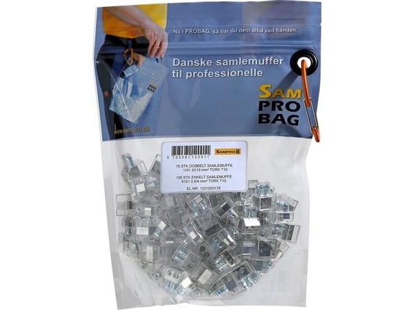 Samlemuffe 100x2,5 mm² + 75x10 mm² dobbelt med Torx10 Probag
