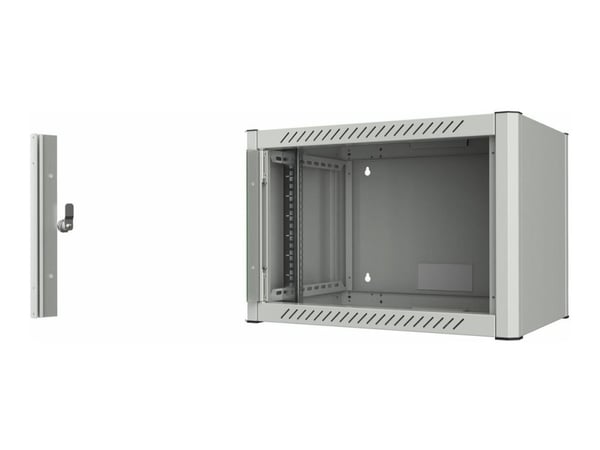 Lanview by Logon - Rack skap - 60 x 45 - veggmonterbar - hvit, RAL 7035 - 6U - 19"
