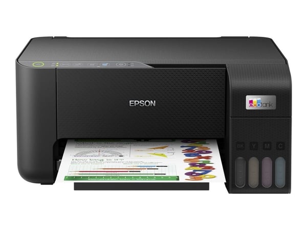 Epson EcoTank ET-2862 - Multifunksjonsskriver - farge - ink-jet - ITS - A4 (medie) - opp til 10 spm (trykking) - 100 ark - Wi-Fi, USB - svart