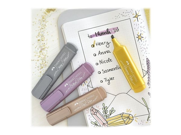Faber-Castell TEXTLINER 46 Metallic - Markeringspenn - shiny silver - vannbasert blekk - 1-2-5 mm