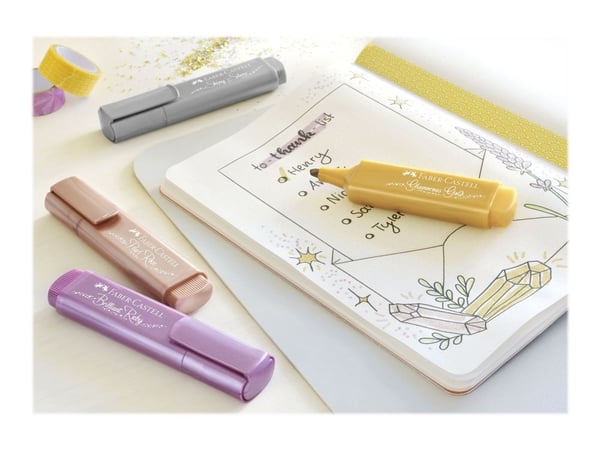 Faber-Castell TEXTLINER 46 Metallic - Markeringspenn - shiny silver - vannbasert blekk - 1-2-5 mm