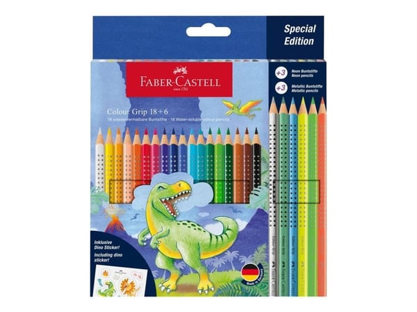 Faber-Castell Colour GRIP - Fargeblyant - t-rex - ikke-permanent (en pakke 24)