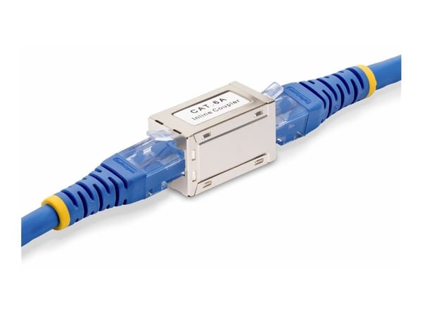 Startech Shielded RJ45 Coupler, Inline Cat6a Coupler, F/F - Nettverkkopler - RJ-45 (hunn) til RJ-45 (hunn) - skjermet - CAT 6a - passiv - sølv