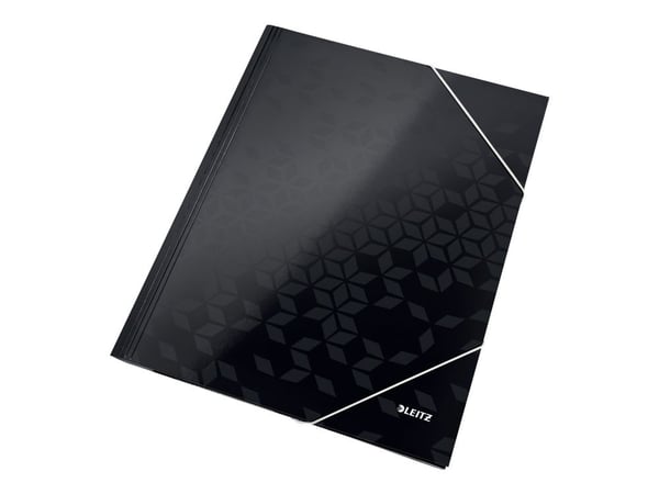 Leitz WOW - 3-fliksmappe - for A4 (210 x 297 mm) - kapasitet: 250 ark - svart
