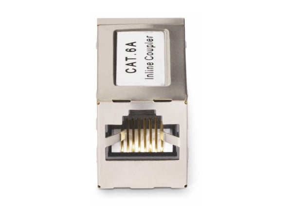 Startech Shielded RJ45 Coupler, Inline Cat6a Coupler, F/F - Nettverkkopler - RJ-45 (hunn) til RJ-45 (hunn) - skjermet - CAT 6a - passiv - sølv