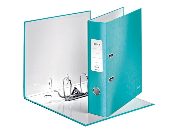 Leitz WOW 180° - Spakbågesfil - ryggbredd: 80 mm - för A4 (210 x 297 mm) - kapacitet: 600 ark - isblå