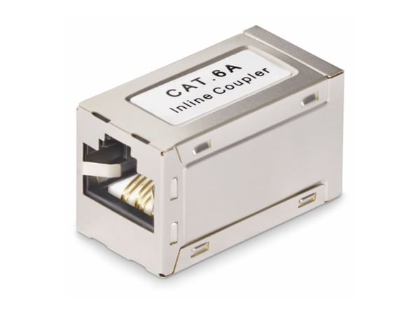 Startech Shielded RJ45 Coupler, Inline Cat6a Coupler, F/F - Nettverkkopler - RJ-45 (hunn) til RJ-45 (hunn) - skjermet - CAT 6a - passiv - sølv