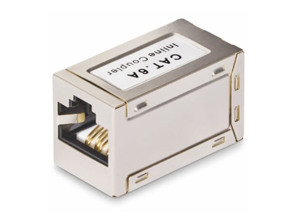Startech Shielded RJ45 Coupler, Inline Cat6a Coupler, F/F - Nettverkkopler - RJ-45 (hunn) til RJ-45 (hunn) - skjermet - CAT 6a - passiv - sølv