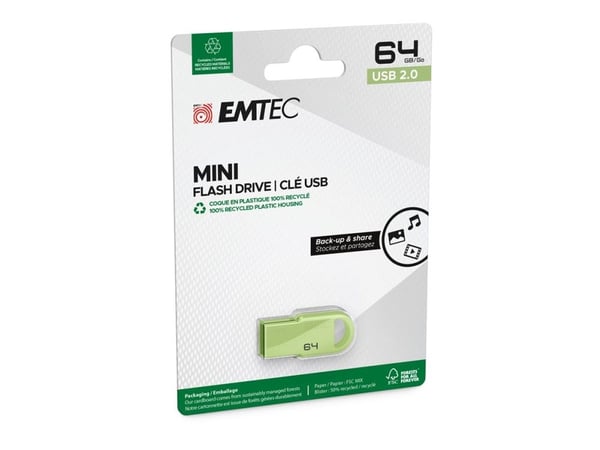 EMTEC USB-muistitikku 64 GB D250 USB 2.0 Mini vihreä