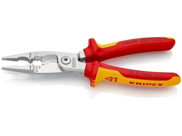Knipex-pihdit sähkötöihin 6in1 200mm 1000V VDE (13 86 200)