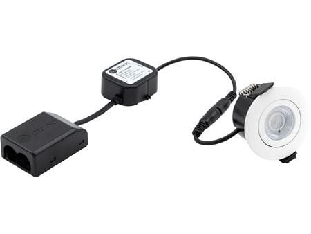 NORDTRONIC Low Profile Flexible G2 Ø55 2700K driver, rund, mat hvid, inden- og udendørs brug