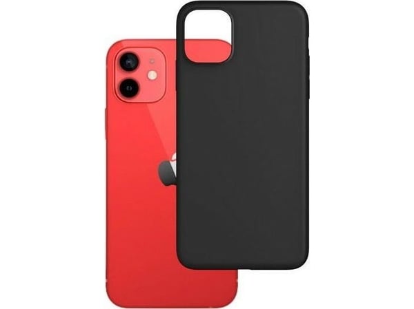 3MK Matt Case, Rund (shell case), Apple, iPhone 12/1, 15,5 cm (6.1"), Svart