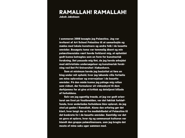 Ramallah! Ramallah! | Jakob Jakobsen | Kieli: Tanska