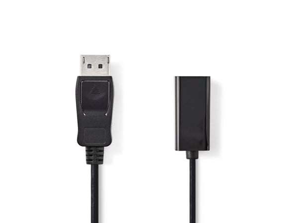 Nedis - Adapterkabel - DisplayPort han til HDMI hun - 20 cm - sort - rund