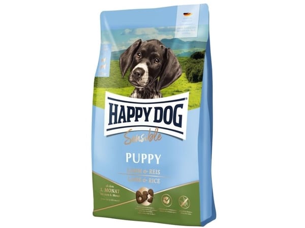 HAPPY DOG Sensible Puppy Torrt hundfoder Lamm, ris 10 kg