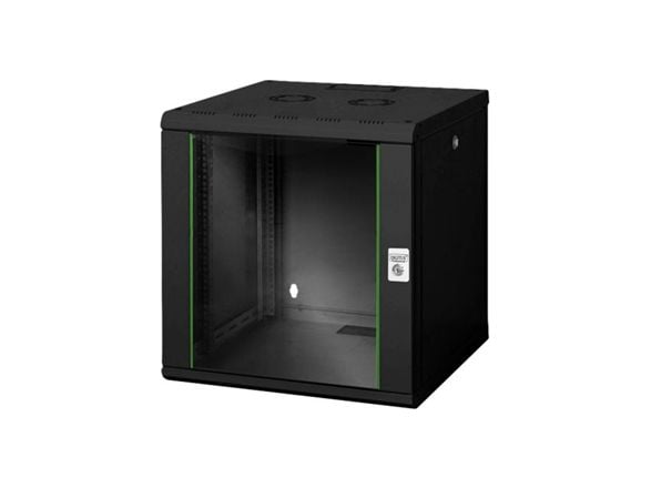 DIGITUS Professional - Skap skap - veggmonterbar - svart, RAL 9005 - 12U - 19"