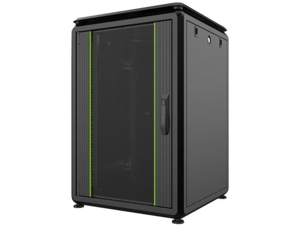 Lanview by Logon Data Line - Rack skap - 600 x 600 mm, data line - free-standing - svart - 16U - 19"