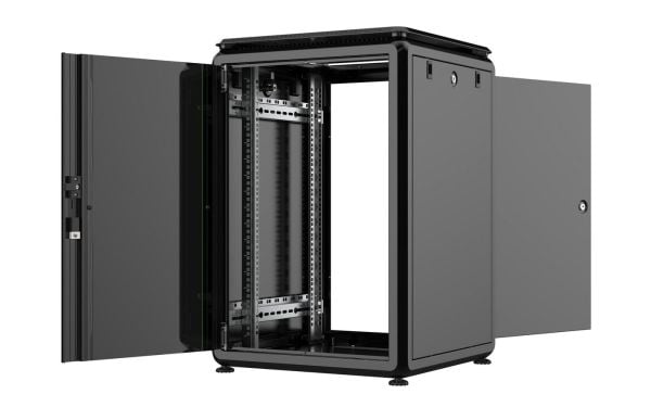 Lanview by Logon Data Line - Rack skap - 600 x 600 mm, data line - free-standing - svart - 16U - 19"