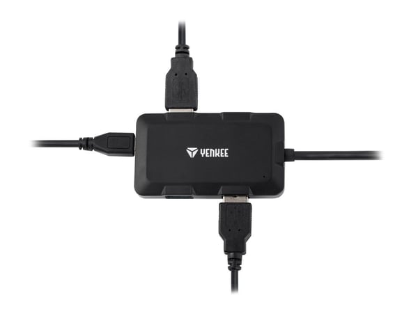 YENKEE YHB 4341BK - Hubb - 4 x SuperSpeed USB 3.0 - skrivbordsmodell