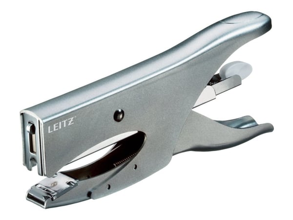Leitz Large - Stifttang - 40 ark / 4 mm - 24/6, 24/8 - metall - sølv